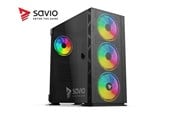 Kabinett - Savio Raptor X1 ARGB Mesh / Glass - MDT - ATX - Kabinett - Tower - Svart - SAVGC-RAPTORX1