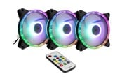 Kabinettvifte - Inter-Tech Argus RGB-FAN SET RS-07 - Kabinettvifte - 120mm - Svart - 88885537