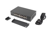 Switch/splitter - Lanberg RSGE-16 16-Port Gigabit Unmanaged Rack Switch - RSGE-16