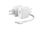 Mobil - Adaptere og ladere - ALOGIC 2X63 Rapid Power 63W GaN Charger - Incl. 2m USB-C Charging Cable - WCG2X63-EU