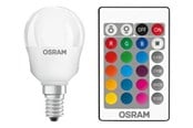 LED-lyspære - Osram LED-lyspære STAR+ RGBW Remote mini-ball 4.5W/827 (25W) frosted dimmable E14 - 4058075430839