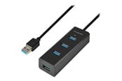 USB-hub - AXAGON N HUE-S2BL - hub - 4 ports USB-hub - 4 porter - Svart - HUE-S2BL