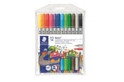 Hobbyartikler - Staedtler Fibre tip pen 2tips N 12pcs.wallet - 320 NWP12 04