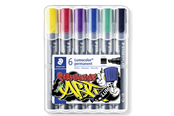 Skrive- & Tegneverktøy - Staedtler Marker Lumocolor permanent 6pcs.box - 350 WP6-1