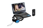 Blu-Ray & DVD-spiller - Lenco DVP-910BL - Portable 9" DVD player with USB headphones and mounting bracket - Blue/Black - DVP910BLAU