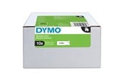 Papir, Fotopapir & Etiketter - DYMO D1 tape, 19mm x 7m rull, sort på hvit, 10 ruller - 2093098