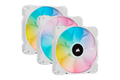 Kabinettvifte - Corsair iCUE SP120 RGB Elite Performance White - Kit with iCUE Lighting Node CORE - Kabinettvifte - 120mm - Hvit med RGB-lys - 27 dBA - CO-9050137-WW