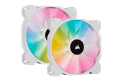 Kabinettvifte - Corsair iCUE SP140 RGB Elite Performance White - Kit with iCUE Lighting Node CORE - Kabinettvifte - 140mm - Hvit med RGB-lys - 27 dBA - CO-9050139-WW