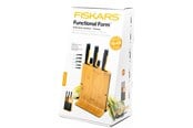 Kjøkkenredskaper - Fiskars Functional Form Bamboo knife block 5 knives - 10575520