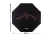 Gamingstol - DUTZO Fushi Gaming Floor mat - Svart/Brun - DFloormat-120-hex-fushi