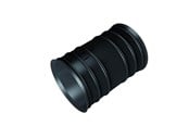 Skuffer & samleskinne kanaler - EVOPIPES Evocab/evodrain coupling 110 mm black with soft hook - 8030131100033D0000