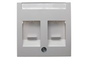 Switch - Berker Centre plate with 2 dust protection p white - 11811909