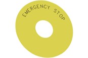 Trykknapper & Signalenheter - Siemens Round backing plate for em. stop mush. pushbutton yellow self-adhesive - 3SU1900-0BC31-0DA0