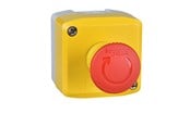 Trykknapper & Signalenheter - Schneider Electric Yellow station - 1 red mushroom head pushbutton ø40 turn to release 1no+2nc - XALK178G