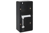 Switch - Niko-Servodan Splashproof double vertical surface-mounting box with two single flexible inputs for mounting two functions black - 761-83201