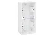 Switch - Niko-Servodan Splashproof double vertical surface-mounting box with two single flexible inputs for mounting two functions white - 701-83201