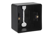 Switch - Niko-Servodan Splashproof surface-mounting box with two single flexible inputs for mounting one function black - 761-83101