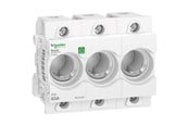 Komponenter for switchboxes og skap - Schneider Electric Resi9 neozed d02 3p 63a fuse holder without screw head fits din rail. d02 black screw heads are supplied in pack of 10 r9j02063 - R9J02363