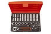 Verktøy - BAHCO socket set mini 1/4 37 pieces 4-13mm - SL25L