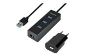 USB-hub - AXAGON HUE-S2BP - hub - 4 ports USB-hub - 4 porter - Svart - HUE-S2BP