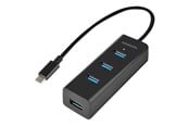 USB-hub - AXAGON HUE-S2C - hub - 4 ports USB-hub - 4 porter - Svart - HUE-S2C