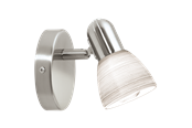 Lamper - EGLO DAKAR 1 spot brushed steel/white - 88472