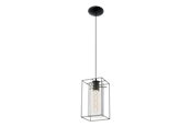 Lamper - EGLO LONCINO pendant light black/smoke-coloured - 49495