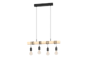 Lamper - EGLO TOWNSHEND pendant light with 4 plinths black/brown - 43512