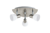 Lamper - EGLO ENEA spot round 3L sanitized nickel/white - 90986