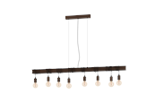 Lamper - EGLO TOWNSHEND 4 long table pendant with 8 sockets E27 antique brown - 43524