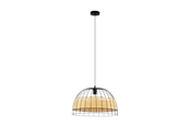 Lamper - EGLO ANWICK pendant light Ø500 mm black/natural - 43312