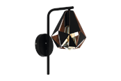 Lamper - EGLO CARLTON 4 wall lamp black/antique copper - 43057