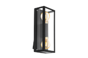 Lamper - EGLO ALAMONTE 1 outdoor wall lamp black/clear - 98273