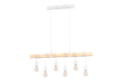 Lamper - EGLO TOWNSHEND long table pendant white/brown - 43705