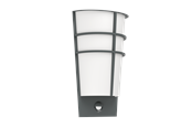 Lamper - EGLO BREGANZO 1 outdoor wall lamp with sensor anthracite - 96018