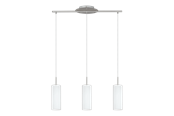 Lamper - EGLO TROY 3 long table pendant white/brushed steel - 85978