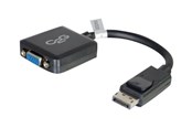 Kabler og ledninger - C2G 20cm DisplayPort to VGA Adapter Converter - DP Male to VGA Female - Black - VGA adapter - 20 cm - 84323