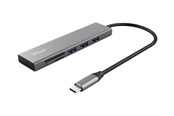 USB-hub - Trust Halyx USB-hub - 3 porter - Grå - 24191