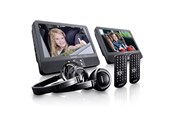 Bilstereo - Lenco DVP-939 - 2x9" Portable DVD player with USB SD integrated battery 2x headphones and 2x bracket - Black - DVP939