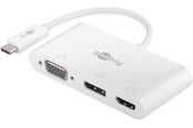 Dokkingstasjon - Goobay USB-C™ Multiport Adapter VGA+DP+HDMI™ 1 pc. in po - 4040849524127