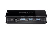 USB-hub - TRENDnet TK-U404 - hub - 8 ports USB-hub - 8 porter - Svart - TK-U404