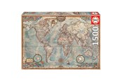 Puslespill - Educa 1500 Political Map of the World 3D Puslespill - 80-16005