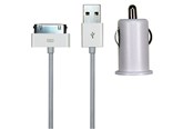 Mobil - Adaptere og ladere - Sinox  12V Car Charger w/30-pin 1.0A. 1m. White - SXI782