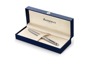 Skrive- & Tegneverktøy - Waterman Hémisphère Fountain Pen | Stainless Steel with Chrome Trim | Medium Nib | Blue Ink | Gift Box - S0920430