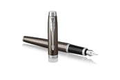 Skrive- & Tegneverktøy - Parker IM Fountain Pen | Dark Espresso | Medium Nib with Blue Ink Refill | Gift Box - 1931657