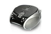 CD-spiller - Lenco SCD-24 portable FM radio/CD player - Black/Silver - SCD-24 Black/Silver