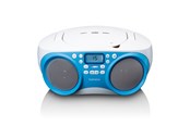 CD-spiller - Lenco SCD-301PK - Portable FM radio with CD MP3 - Blue/White - SCD-301BU