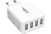 Mobil - Adaptere og ladere - ANSMANN HOME CHARGER HC430 USB- LADER / NETDEL 4 USB-PORTE - 1001-0113