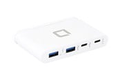 USB-hub - Dicota USB-C Portable Hub 4-in-1 USB-hub - 4 porter - Hvit - D31731