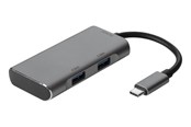 USB-hub - Deltaco USB 3.1 Gen 2 hubb 2xUSB-C 2xUSB-A spc USB-hub - 4 porter - Grå - USBC-HUB201